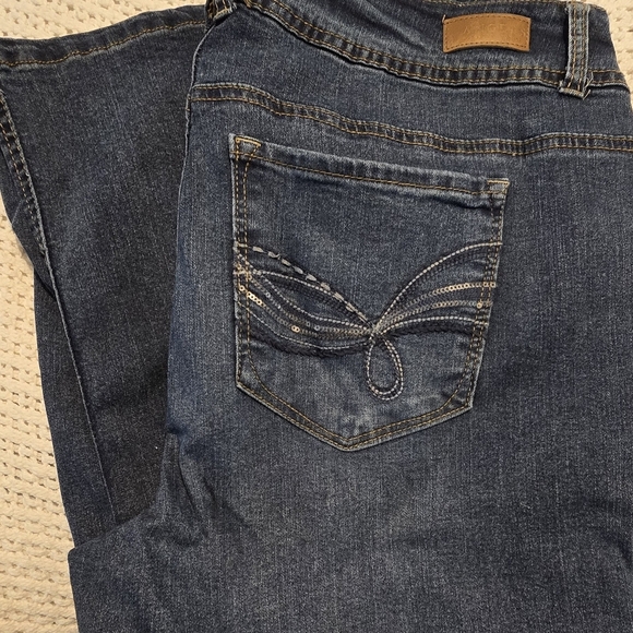 Angels Dark Blue Boot Cut Jeans - Picture 1 of 5